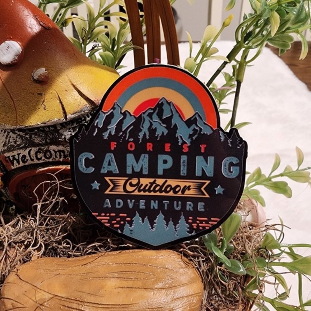 Cute Camping Waterproof Durable Sticker